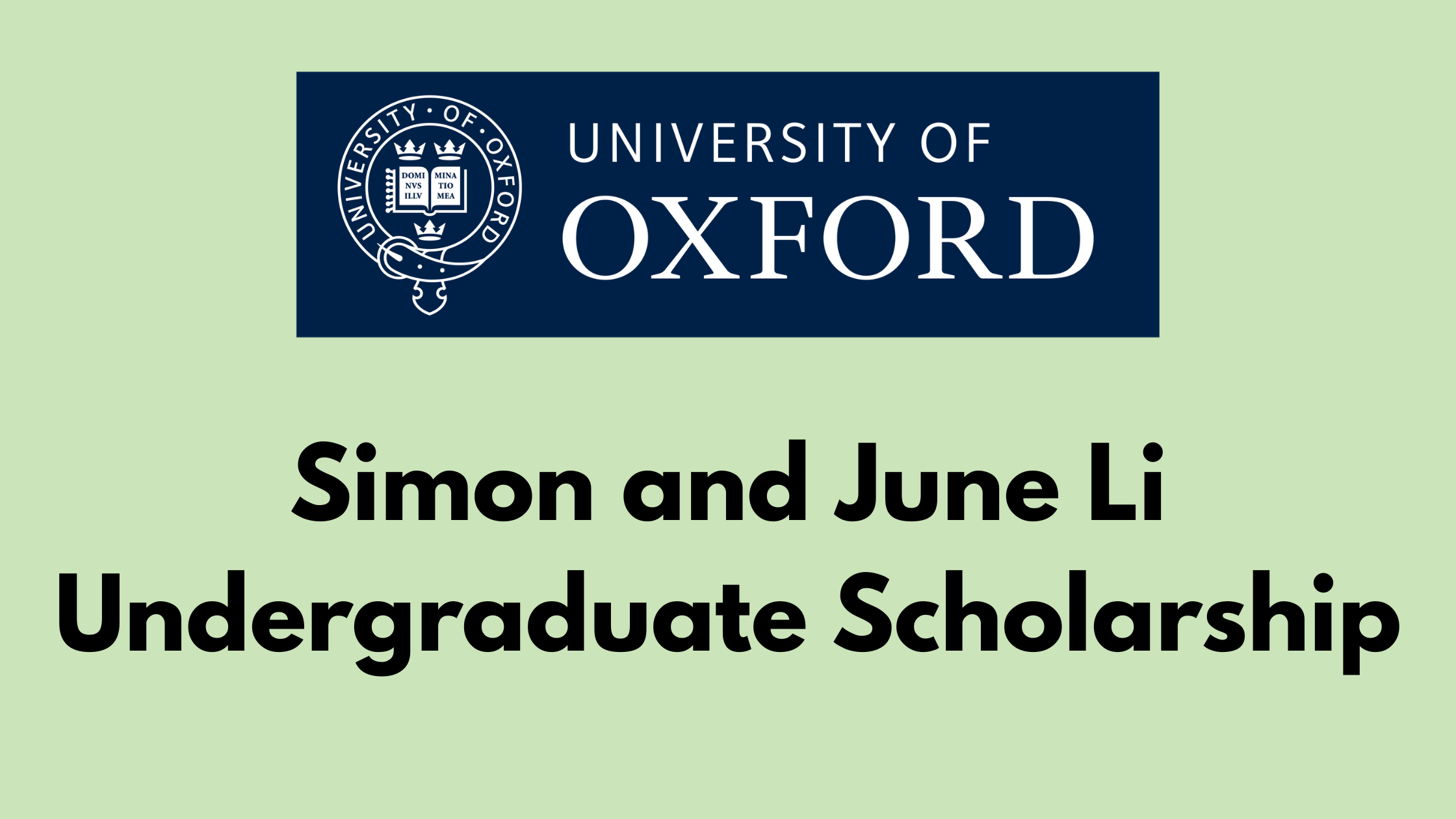 Simon and June Li Undergraduate Scholarship